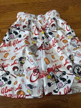 Kids Chick-fil-A Logo Print White Athletic Shorts